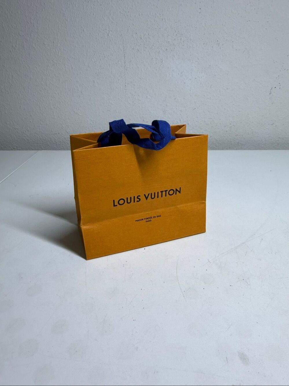 Louis Vuitton Orange Small Gift Shopping Bag Paper Bag 4.5″ x 5.5″